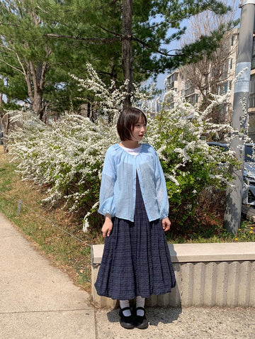 Handka Linen Round Blouse